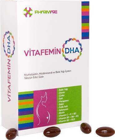 Vitafemin DHA Dietary Supplement for Women's Health - 30 Capsules, Prenatal Nutrition Support - Vitamin & Supplement
