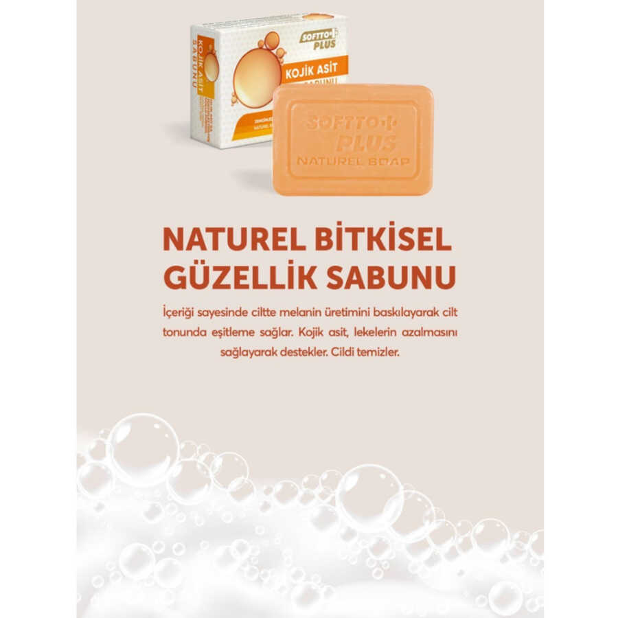 Softto Plus Kojic Acid Soap Brightening Cleansing Bar 150g