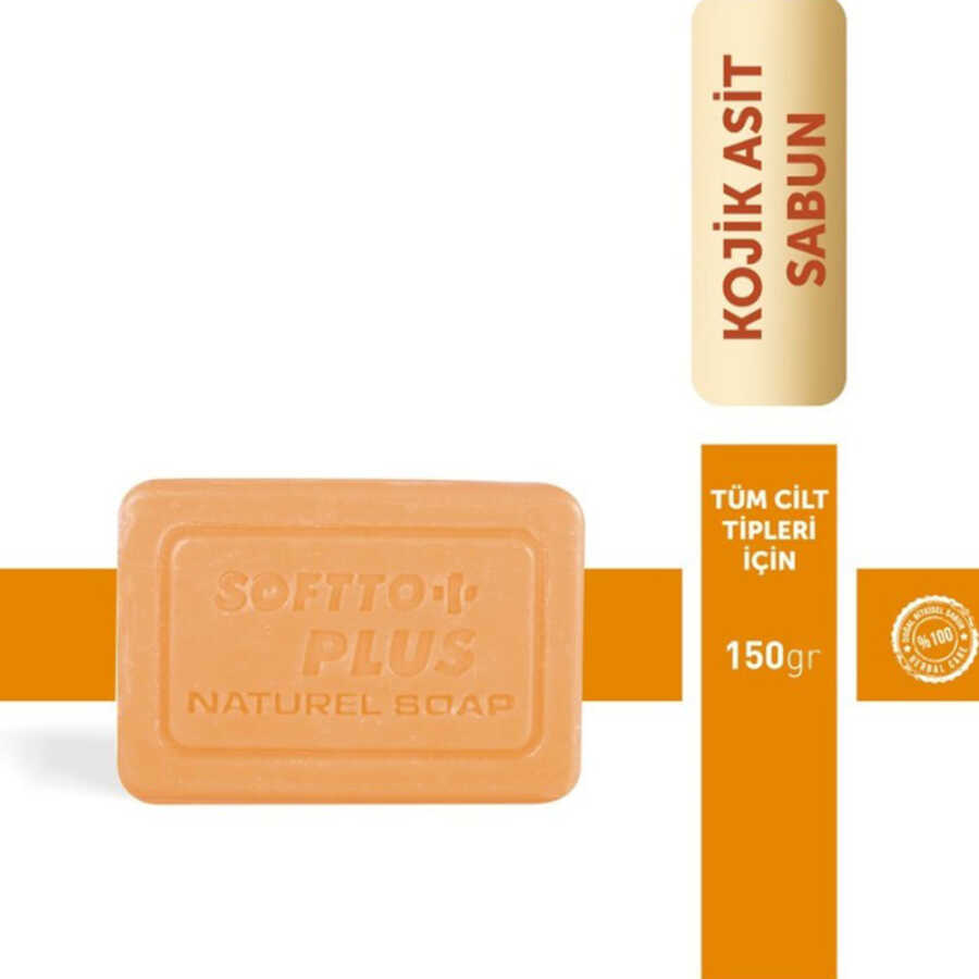 Softto Plus Kojic Acid Soap Brightening Cleansing Bar 150g