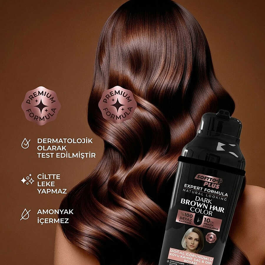 Softto Plus Expert Dark Brown Hair Color Shampoo 400 ml