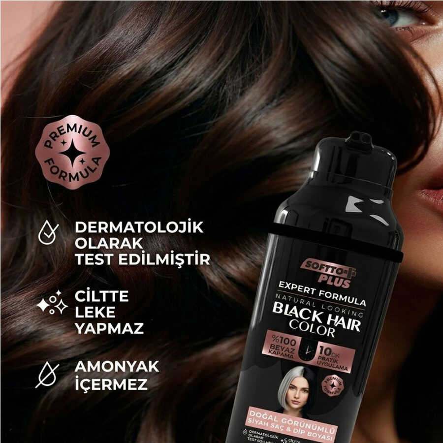 Softto Plus Expert Black Hair Color Shampoo for Women 400 ml