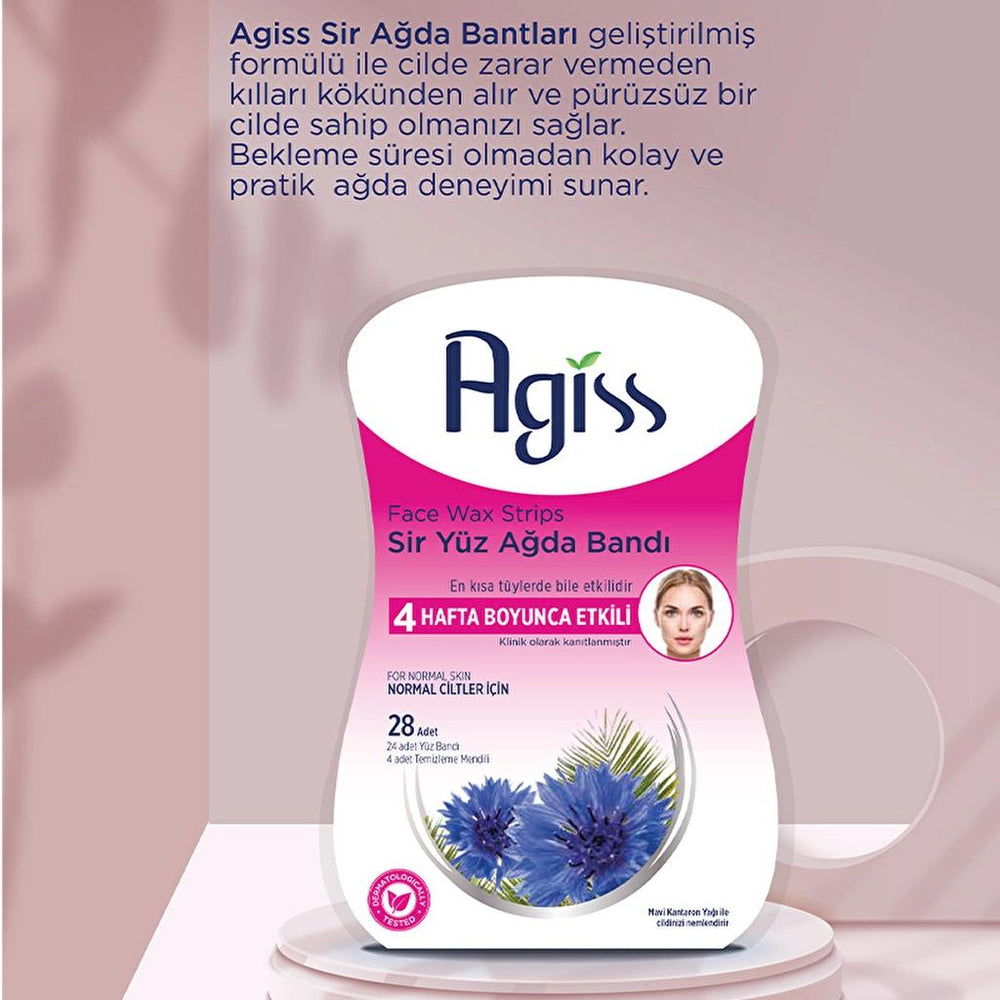 Agiss Facial Wax Strips for Normal Skin 28-Pack