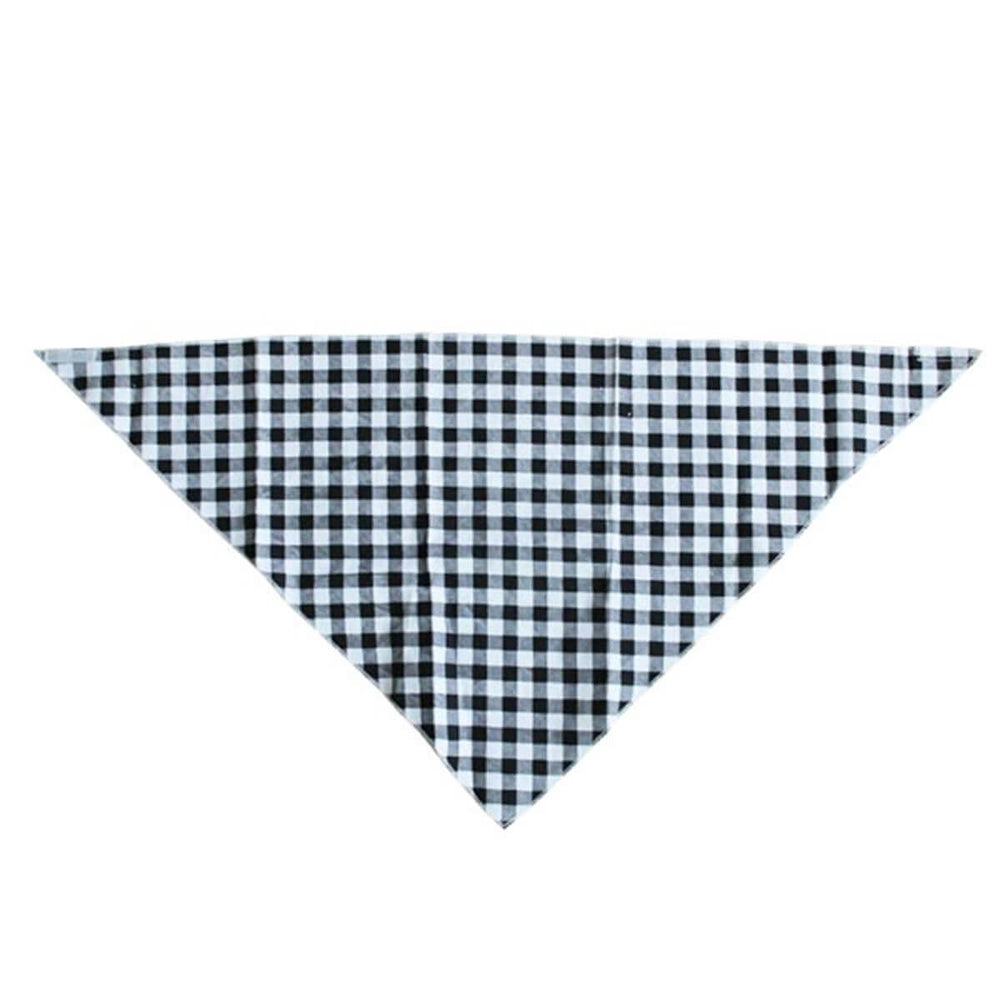 Soleil Kitties Checkered Cat Bandana Black & White Medium