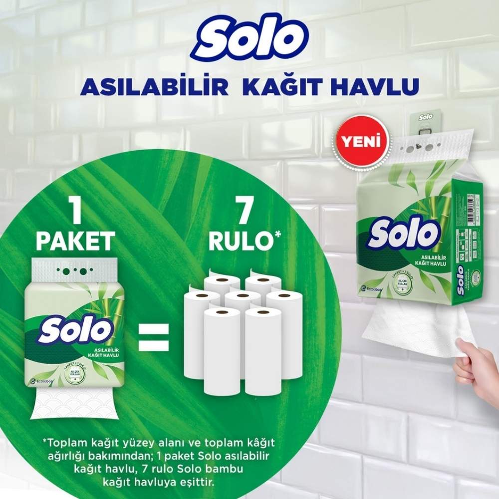 Solo Hangable Paper Towel High Absorbency Roll 1=7