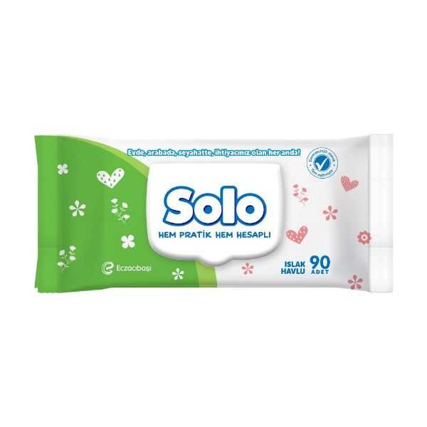 Solo Wet Wipes with Lid for Daily Cleansing 90 Count