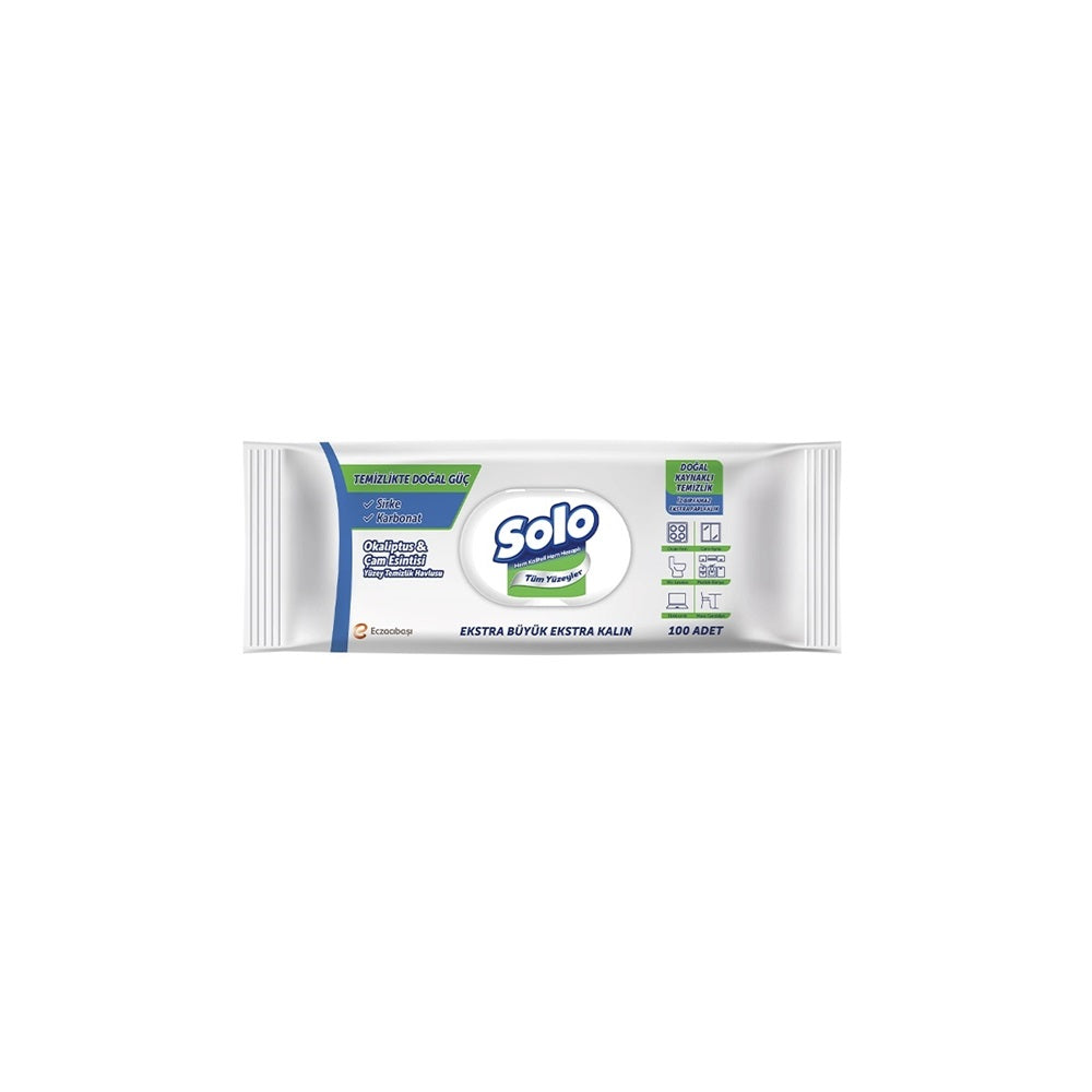Solo Eucalyptus &amp; Pine Surface Cleaning Wipes 100 Count