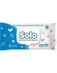 Solo Ocean Freshness Wet Wipes for Gentle Cleansing 90 Count