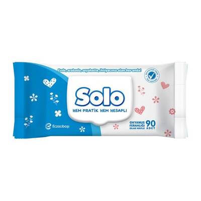 Solo Ocean Freshness Wet Wipes for Gentle Cleansing 90 Count