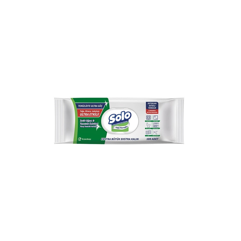 Solo Cedar &amp; Jasmine Surface Cleaning Wipes 100 Count