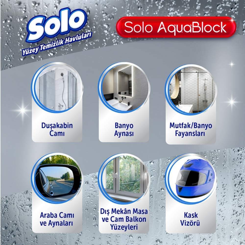 Solo Ultra Power Aquablock Surface Cleaning Wipes 30 Count