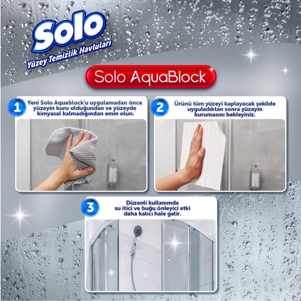 Solo Ultra Power Aquablock Surface Cleaning Wipes 30 Count