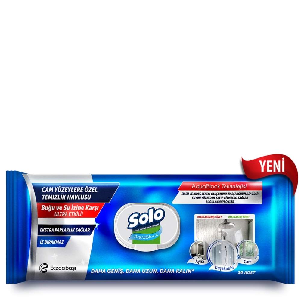 Solo Ultra Power Aquablock Surface Cleaning Wipes 30 Count
