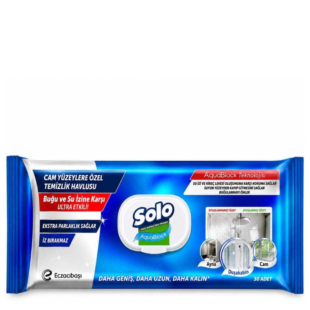 Solo Ultra Power Aquablock Surface Cleaning Wipes 30 Count
