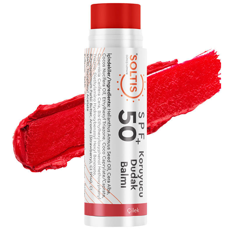 Soltis Strawberry Tinted Lip Balm SPF 50+ Sun Protection 5 ml