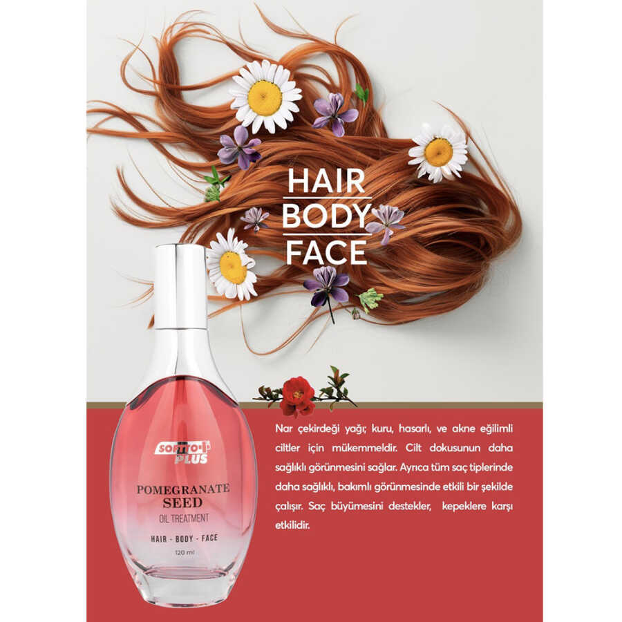 Softto Plus Pomegranate Seed Oil 120 ML - Nourishing Multi-Use Oil