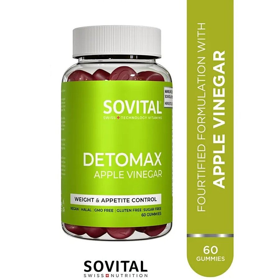Sovital Detomax Apple Vinegar Metabolism Support 60 Gummies