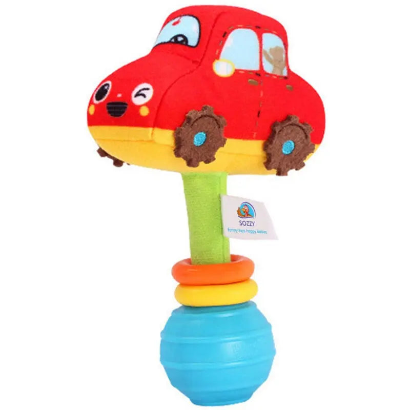 Sozzy Toys Plush Car Hand Rattle Soft Sensory Toy