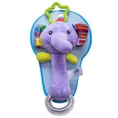 Sozzy Toys Plush Elephant Toy with Rings for Babies