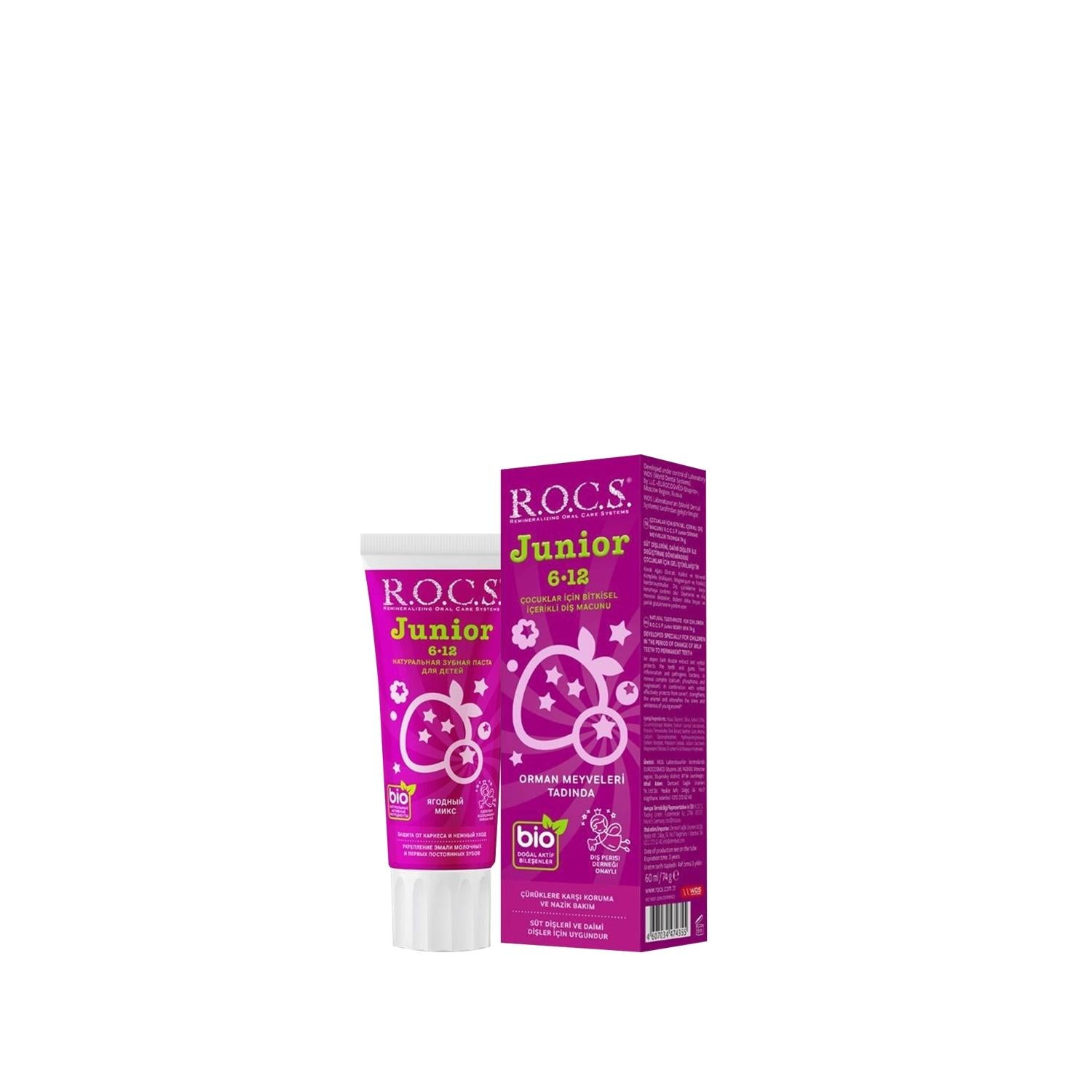 Rocs Junior Children's Toothpaste - Forest Fruit Flavor, 74g - Kid Friendly Oral Care for Ages 6-12 Rocs Junior Toothpaste for Kids 6-12 | Forest Fruit Flavor children's toothpaste, kid-friendly toothpaste, Rocs Junior toothpaste, forest fruit flavor toothpaste, oral care for children aged 6-12, kids oral hygiene, children's dental care, healthy teeth for kids, toothpaste for kids