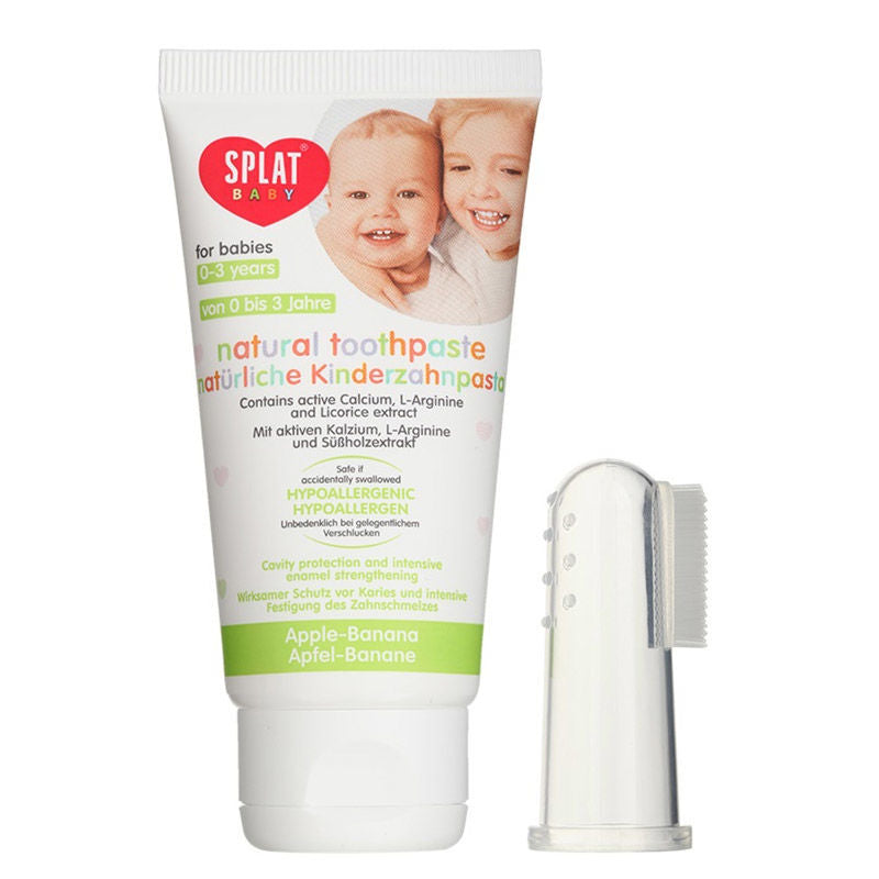 Splat Baby Apple &amp; Banana Toothpaste with Finger Brush 40ml