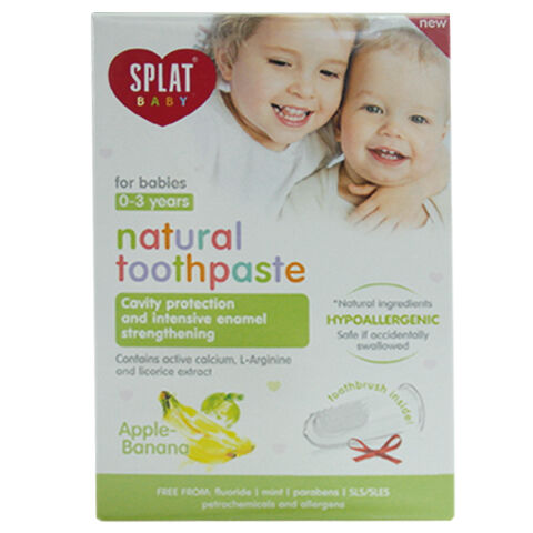 Splat Baby Apple &amp; Banana Toothpaste with Finger Brush 40ml