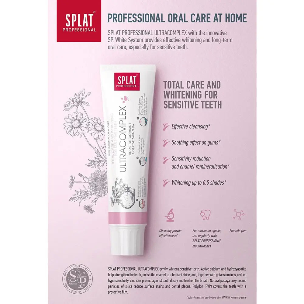 Splat Ultra Complex Toothpaste 100ml - Effective Oral Care | Fluoride-Free - image 4