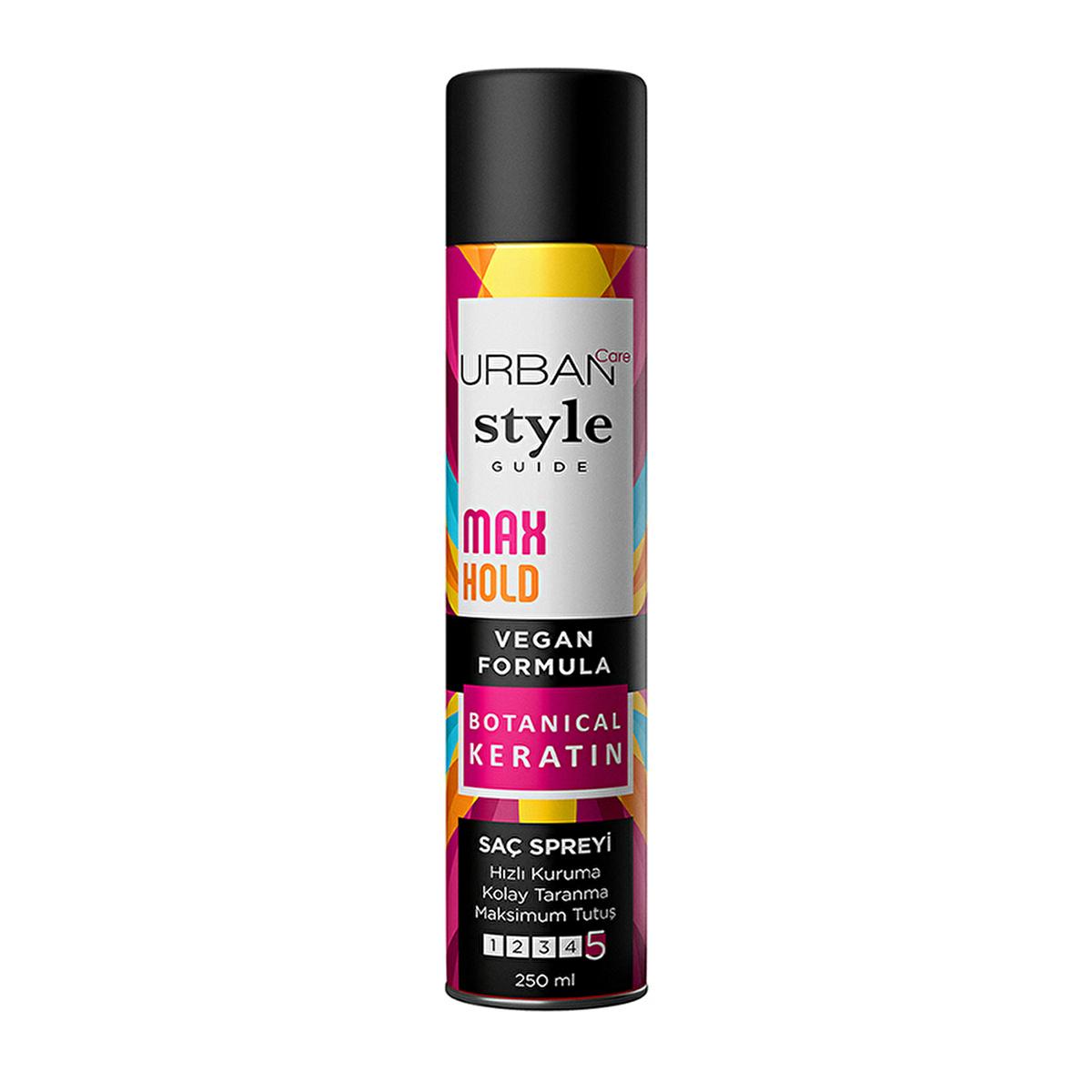 urban care maximum hold hair spray 250 ml, bottle of urban care maximum hold hair spray, hair styling spray application demonstration Urban Care Maximum Hold Hair Spray - Long Lasting Volume and Shine | 250 ml Urban Care Maximum Hold Hair Spray 250 ml urban-care, maximum-hold, hair-spray, styling, uv-protection, hair-care, volume, lightweight, non-sticky, ai-generated