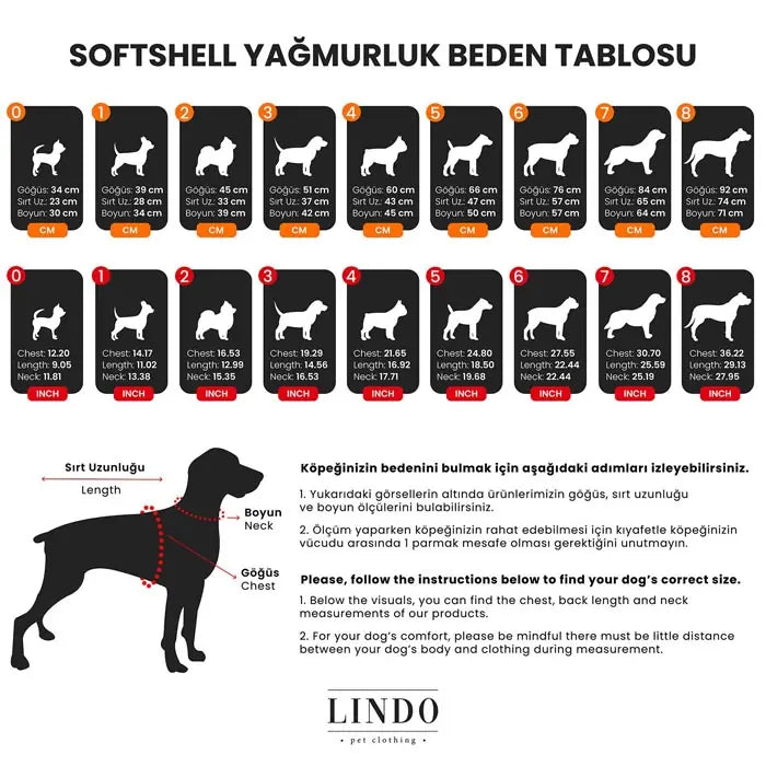 Lindo Softshell Black Stripe Waterproof Dog Raincoat