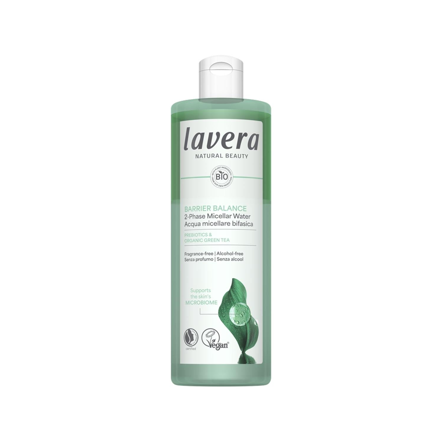 Lavera Barrier Balance 2-Phase Micellar Water - Gentle Makeup Remover for Sensitive Skin, Natural & Organic Cleanser - 400 ml Lavera Micellar Water: Gentle Makeup Remover for Sensitive Skin Micellar Water, Lavera Micellar Water, 2 Phase Micellar Water, Barrier Balance Micellar Water, Gentle makeup remover, Natural skincare, Sensitive skin cleanser, 400 ml Micellar Water, Lavera, makeup remover, cleanser, skincare, sensitive skin, natural, organic, 2-phase, barrier balance, face wash, cleansing water, skinca