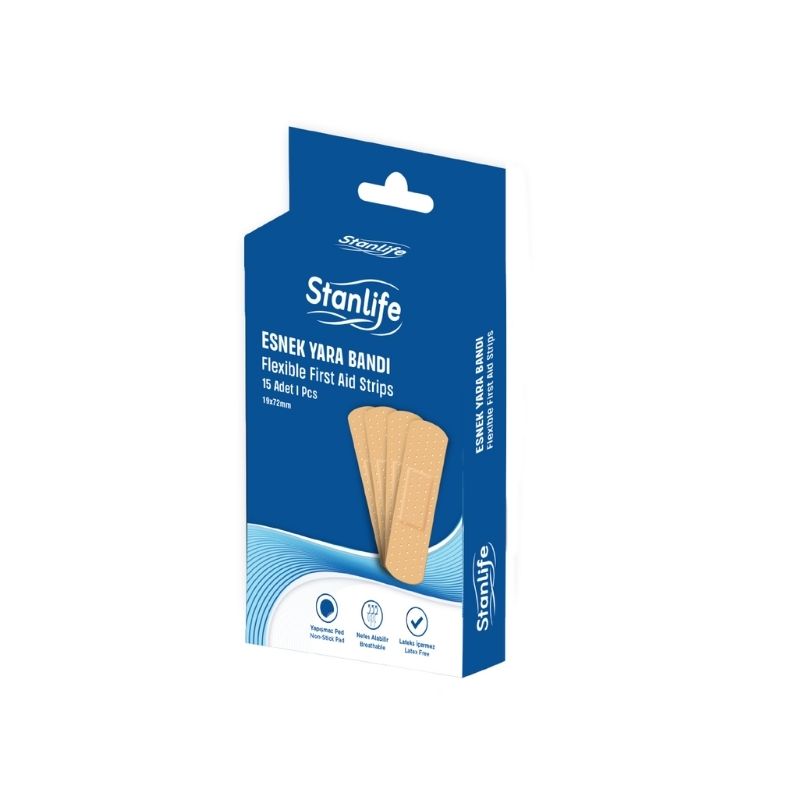 Stanlife Flexible Wound Plasters 15 Pack, 19 x 72mm