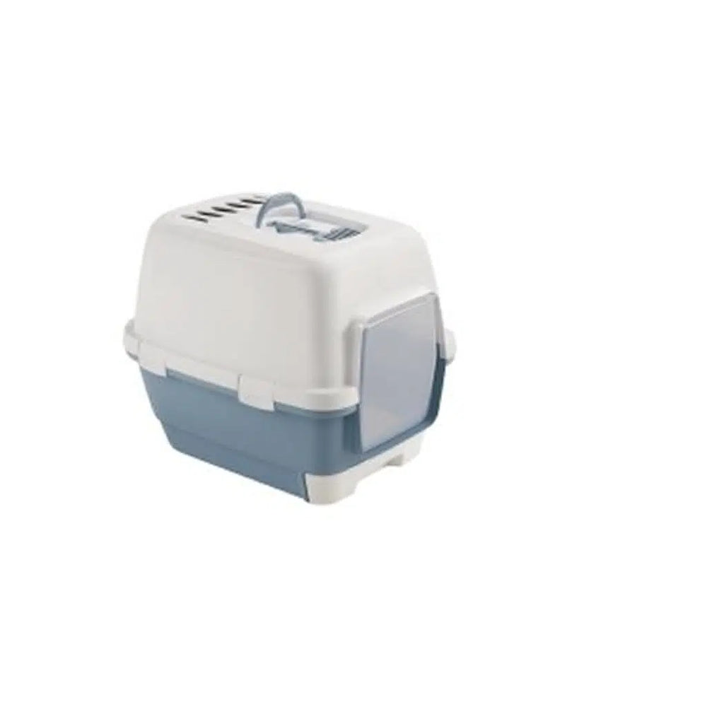 Stefanplast Cathy Clever Smart Hooded Cat Litter Box Blue 58x45x48 cm
