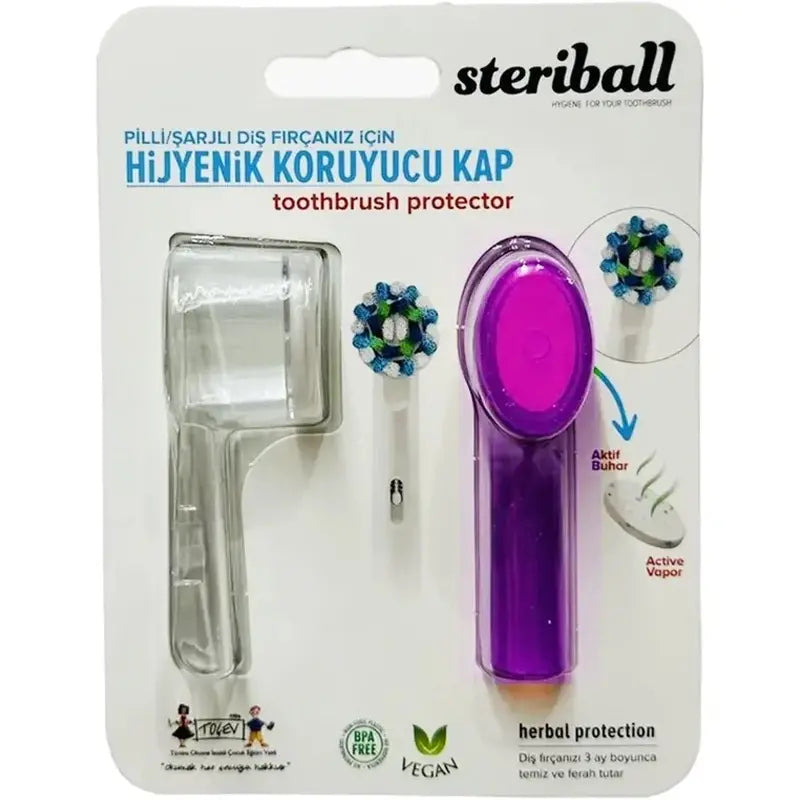Steriball Hygienic Protective Toothbrush Covers 2-Pack