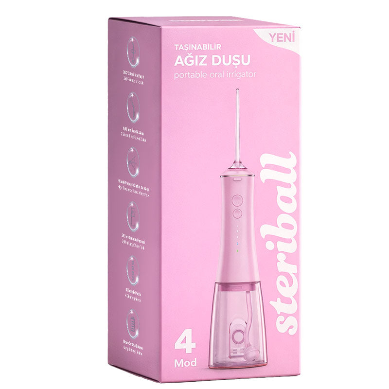 Steriball Portable Water Flosser for Deep Cleaning Pink 280ml
