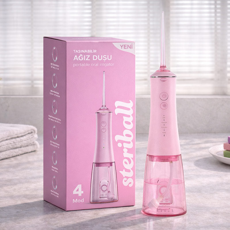 Steriball Portable Water Flosser for Deep Cleaning Pink 280ml