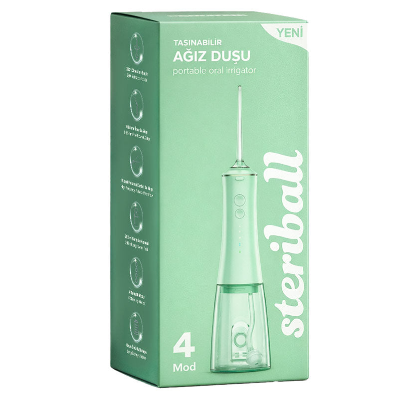 Steriball Portable Oral Irrigator for Deep Cleaning Green