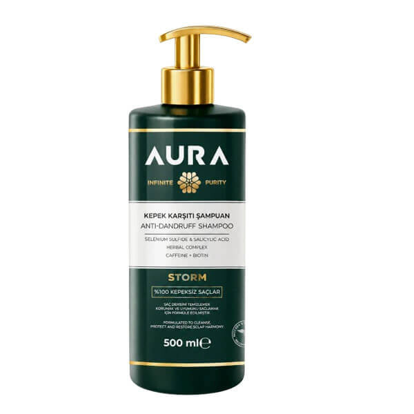 Storm Vitals Aura Anti-Dandruff Shampoo for Flake-Free Hair 500ml