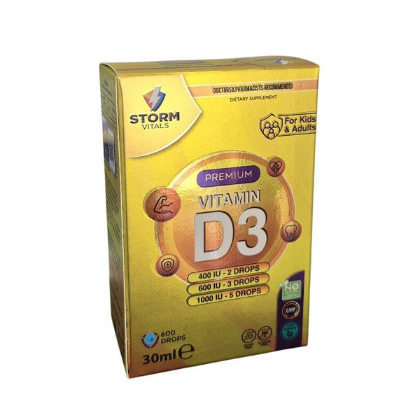 Storm Vitals Vitamin D3 Drops for Daily Support 30 ml