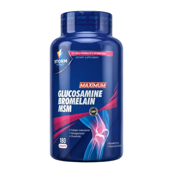 Storm Vitals Glucosamine Bromelain MSM Joint Support 180 Tablets