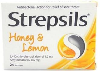 Strepsils Honey &amp; Lemon Throat Lozenges 24 Count