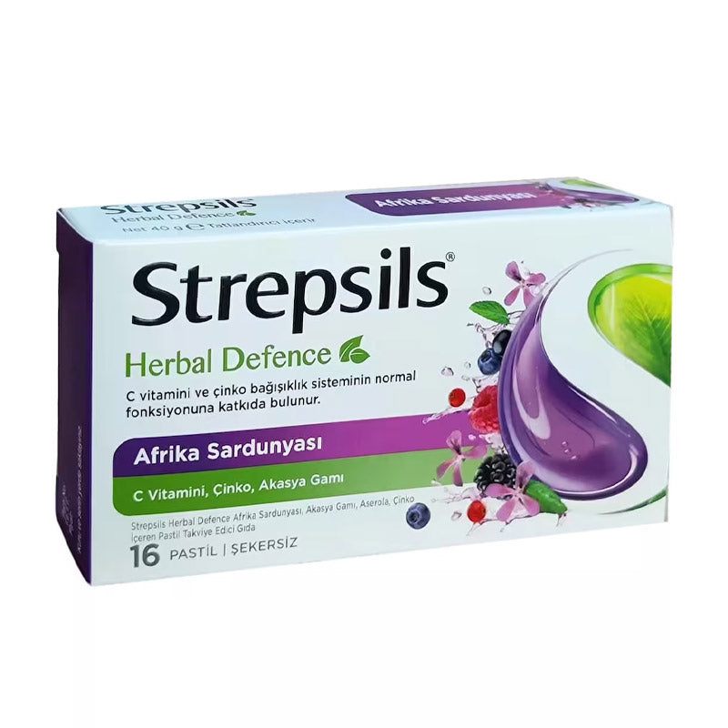 Strepsils Herbal Pelargonium Sidoides & Zinc Lozenges 16 Count