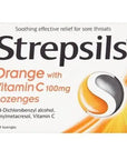 Strepsils Orange with Vitamin C 100mg 36 Lozenges