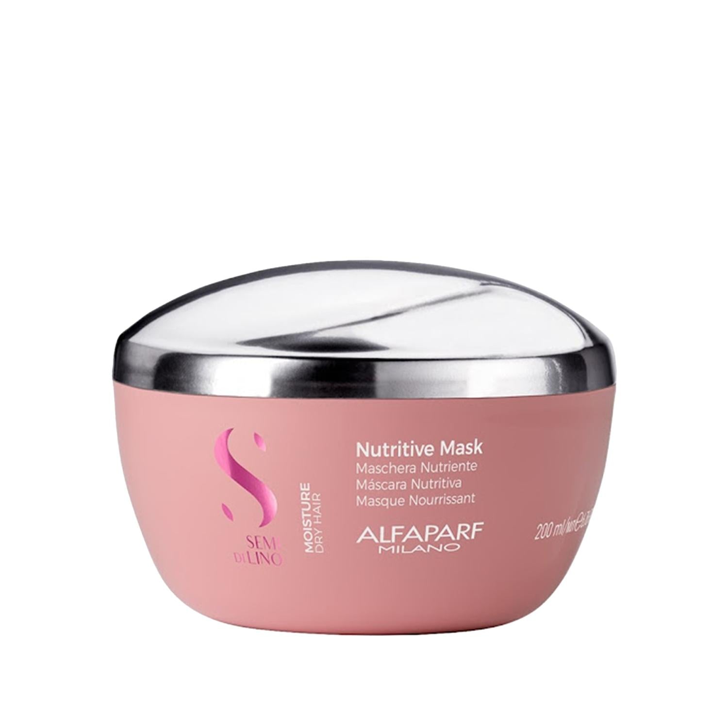Alfaparf Semi Di Lino Moisture Nutritive Mask - 200ml Hydrating Hair Mask for Dry Hair Alfaparf Semi Di Lino Moisturizing Hair Mask for Dry Hair hair mask, moisturizing hair mask, dry hair care, Alfaparf Semi Di Lino, hair nourishment, hydrating hair mask, hair care for dry hair, premium hair care, Semi Di Lino Moisture Nutritive Mask, Alfaparf hair products