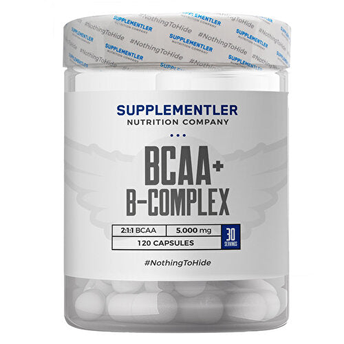 Supplements.com BCAA+ B-Complex 120 Capsules