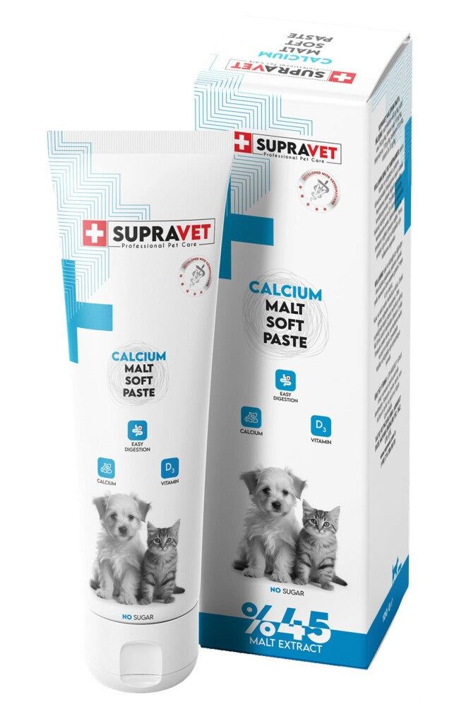 Supravet Calcium Malt Paste for Bone and Coat Health 100g