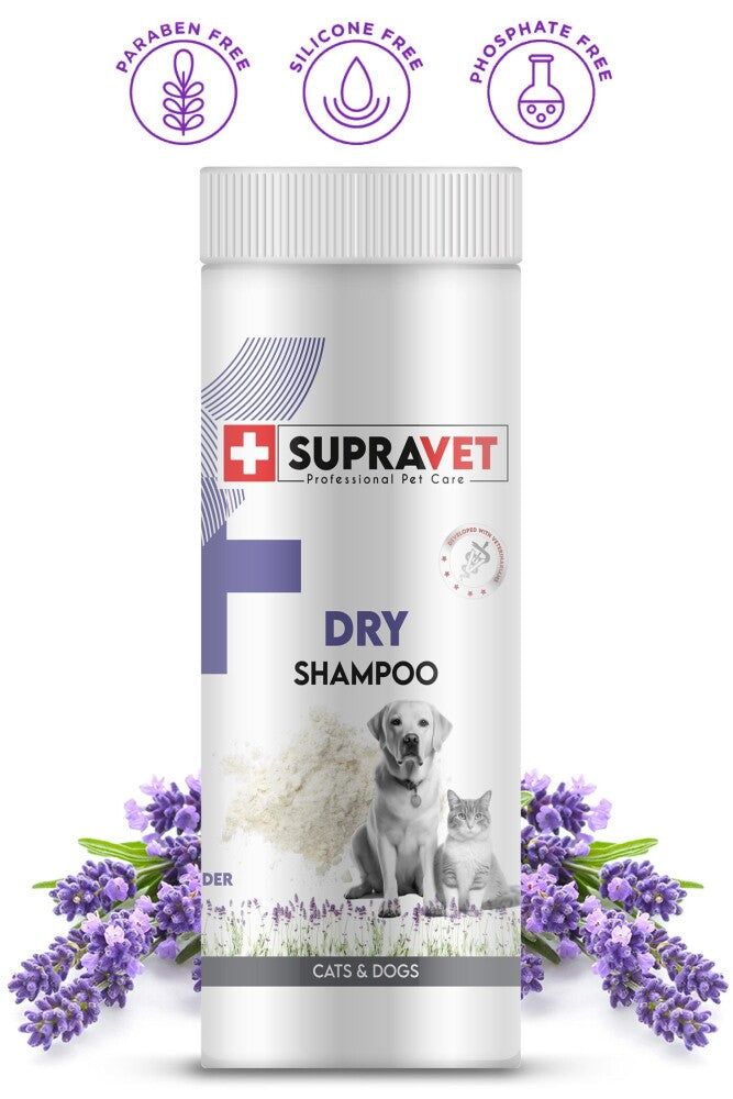Supravet Lavender Dry Shampoo for Cats & Dogs 150ml
