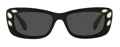 Swarovski 6008 100187 Black Square Sunglasses 54mm