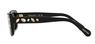 Swarovski 6008 100187 Black Square Sunglasses 54mm