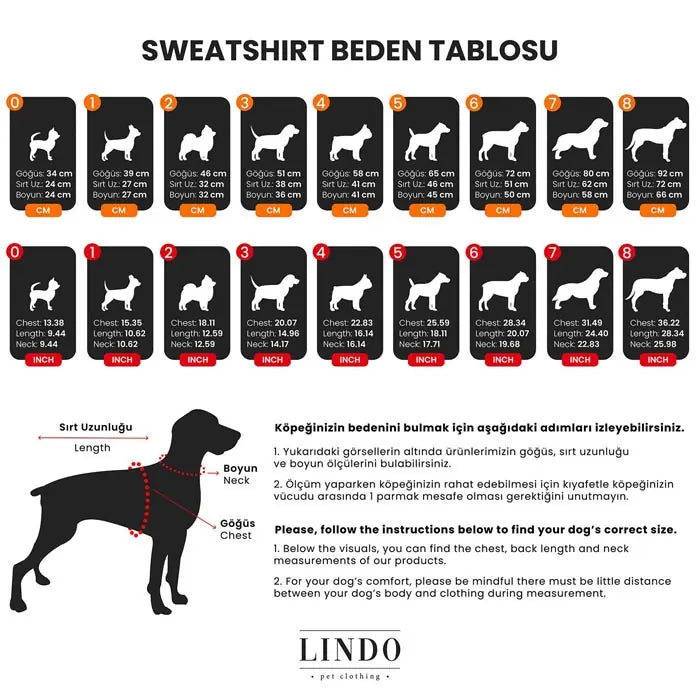 Lindo College AllStar Dog Sweatshirt for All Breeds