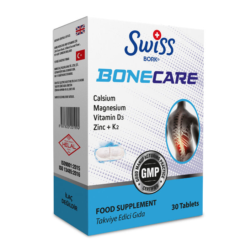 Swiss Bork Bonecare Calcium &amp; Vitamin D3 Supplement 30 Tablets