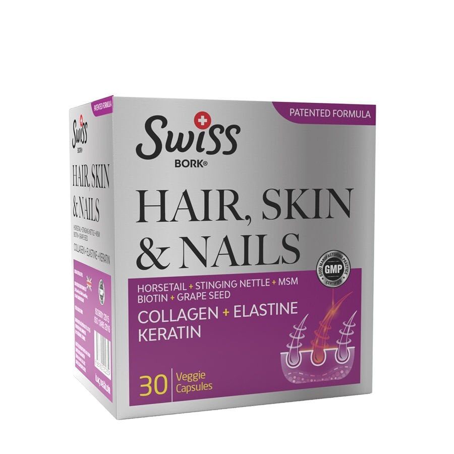 Swiss Bork Hair Skin Nails Support Supplement 30 Capsules